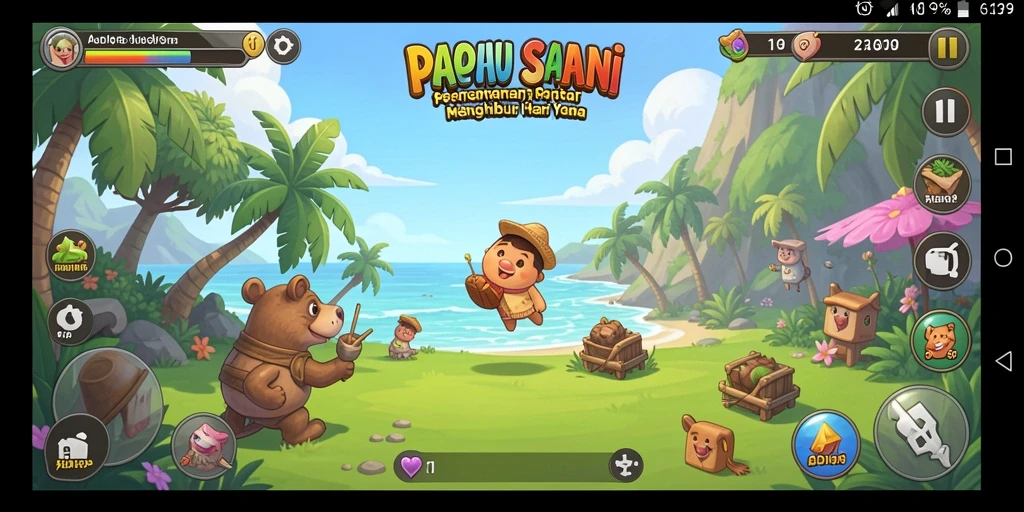 Tampilan gameplay ADI99 yang menyenangkan dan penuh warna.