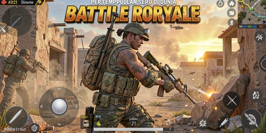 Gameplay Battle Royale yang seru dan intens di ASD123.