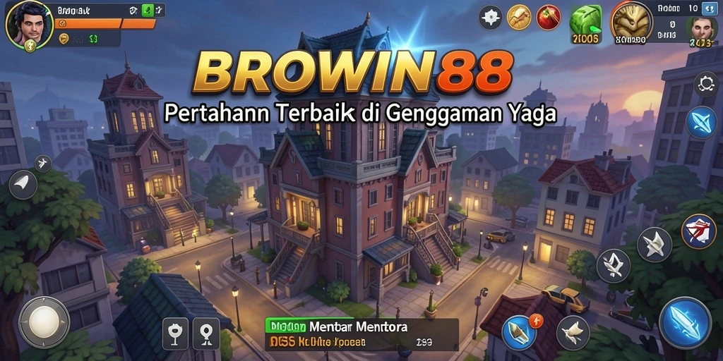 Tampilan gameplay mendebarkan dalam permainan Tower Defense BROWIN88.