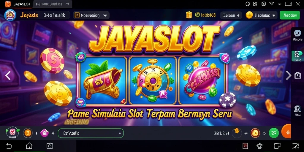 Tampilan gameplay JAYASLOT dengan mesin slot yang menarik dan interaktif.