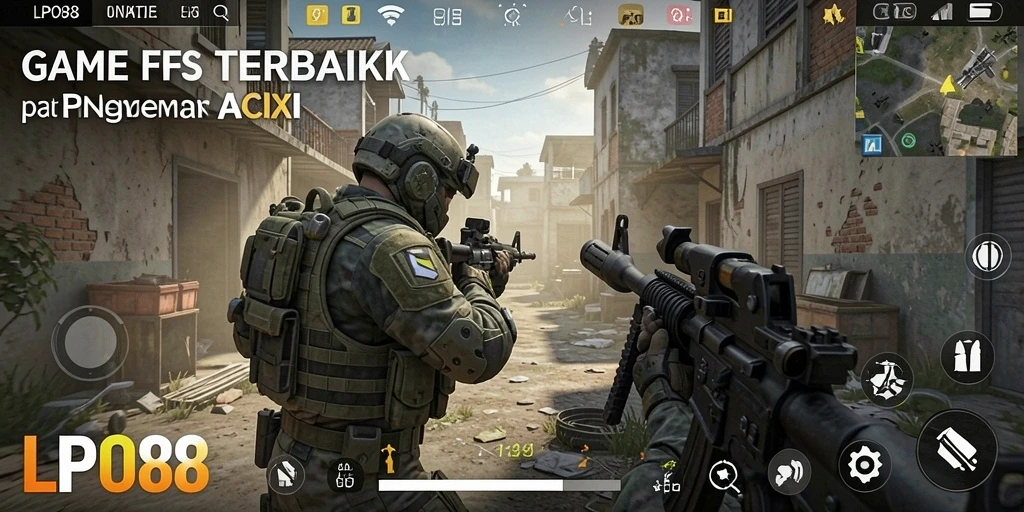 Screenshot LPO88 menampilkan aksi pertempuran seru di medan perang.