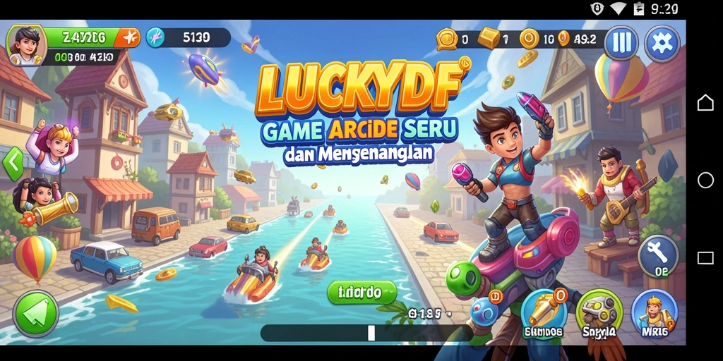 Tampilan gameplay LUCKYDF yang penuh aksi dan tantangan.