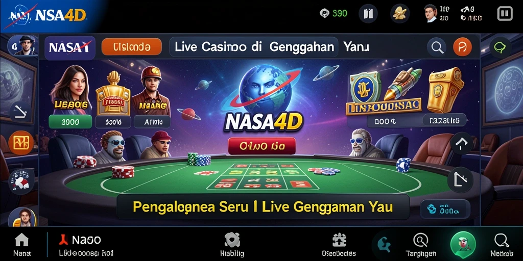 Gameplay Live Casino di NASA4D dengan dealer langsung yang profesional.