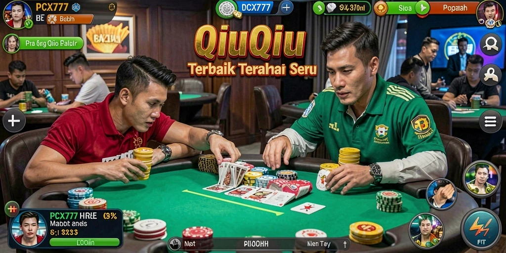 Screenshot gameplay PCX777 menampilkan taruhan seru QiuQiu.