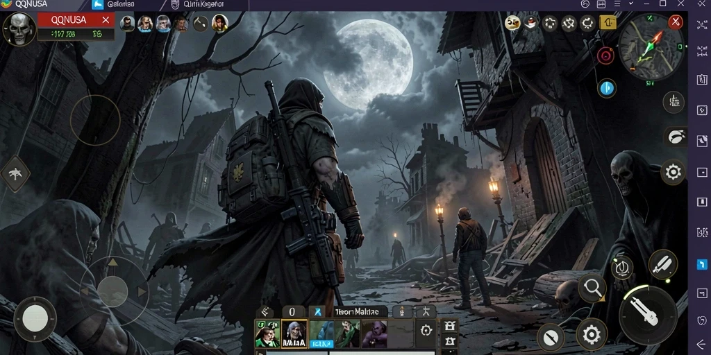 Tampilkan momen menegangkan dari gameplay QQNUSA yang menyeramkan.