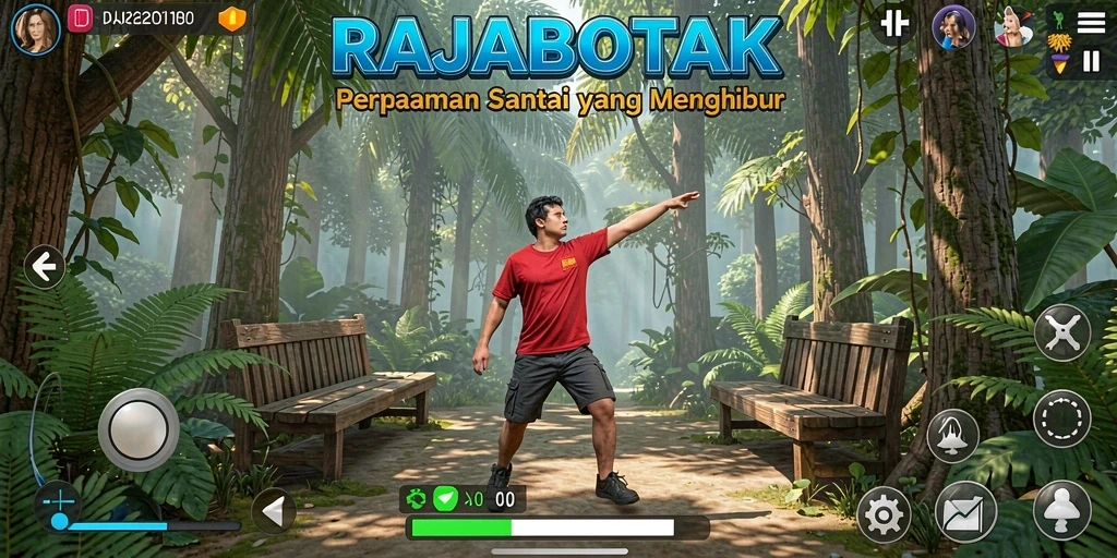 Tampilan gameplay RAJABOTAK yang ceria dan menghibur.