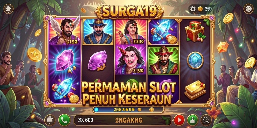 Screenshot utama SURGA19 menampilkan gameplay Slot yang seru dan interaktif.