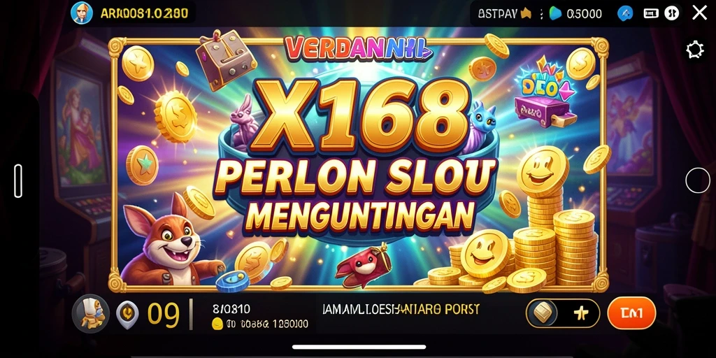 Gameplay seru X168 dengan berbagai tema slot yang menarik.